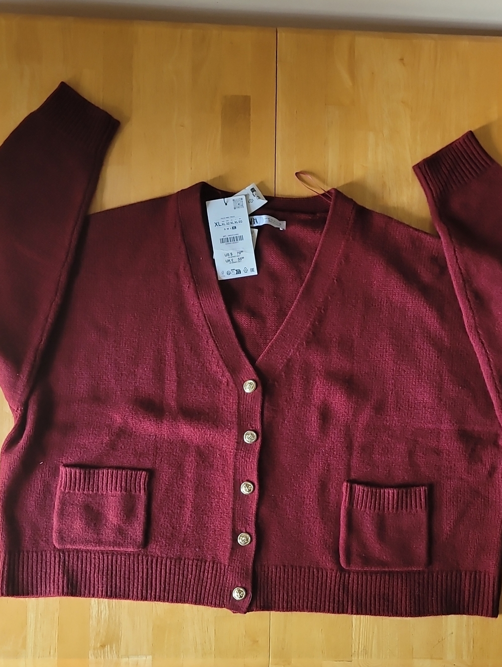Zara 100% Wool Jacket Cardigan - Picture 2 of 9